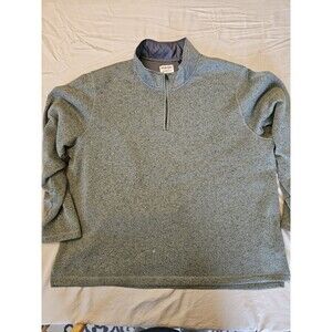 Wrangler Authentics Men's 3XL Quarter-Zip Fleece Pullover Sweater - Heather Gray